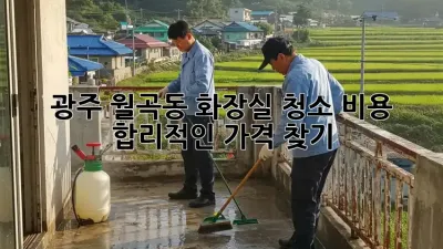 광주 월곡동 화장실 청소 비용, 합리적인 가격 찾기!